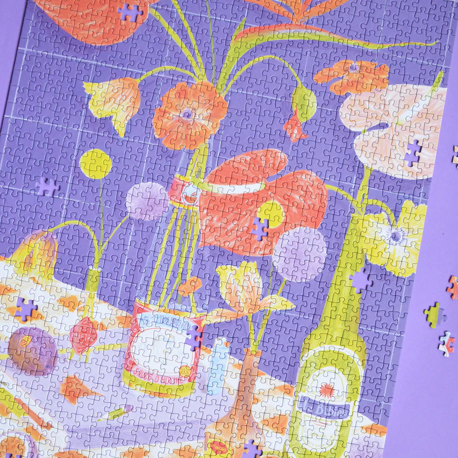 Puzzle 1000 pièces motif fleurs