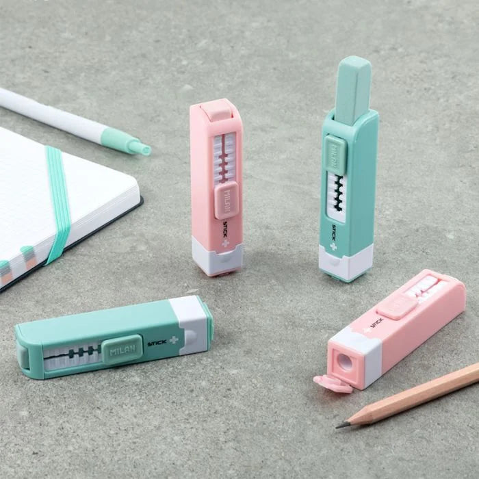 Eraser with integrated pencil sharpener