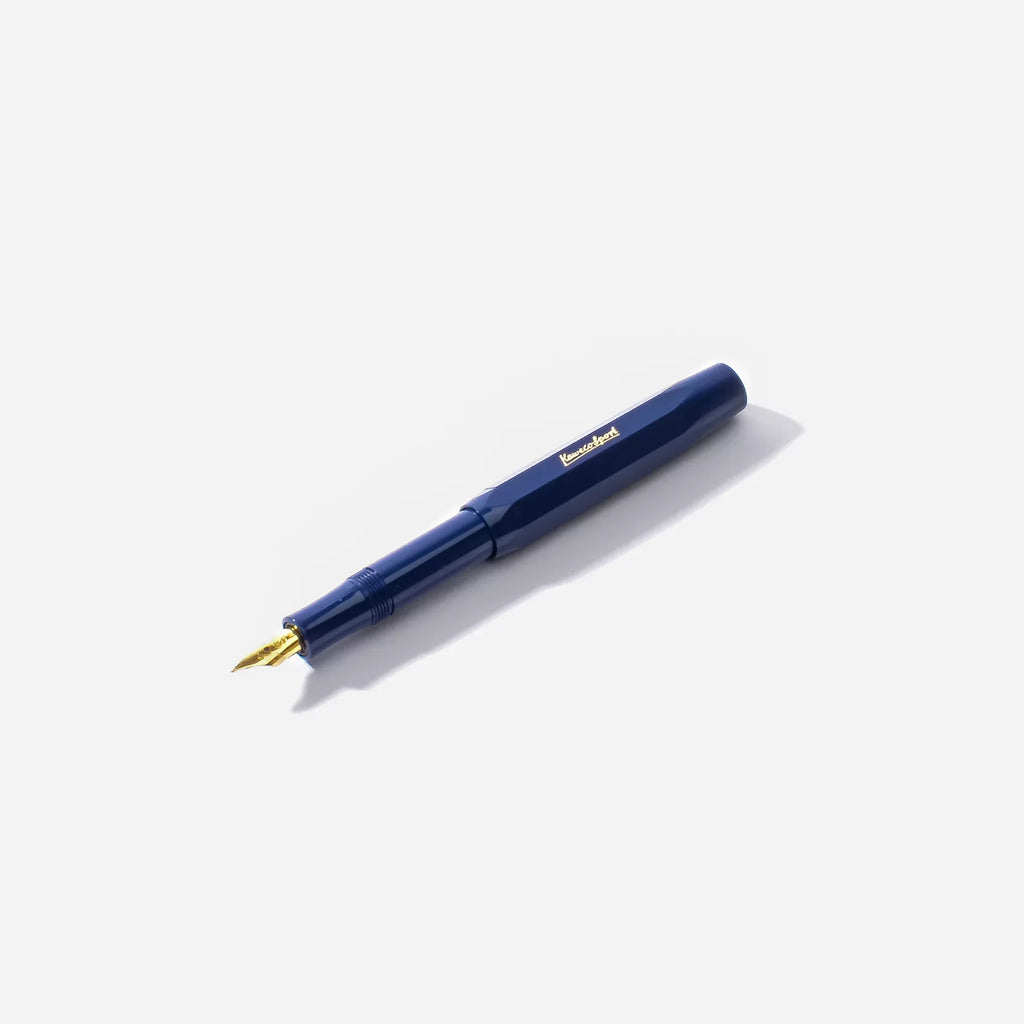 kaweco stylo plume skyline sport bleu marine mine doree papeterie haut de gamme foglietto