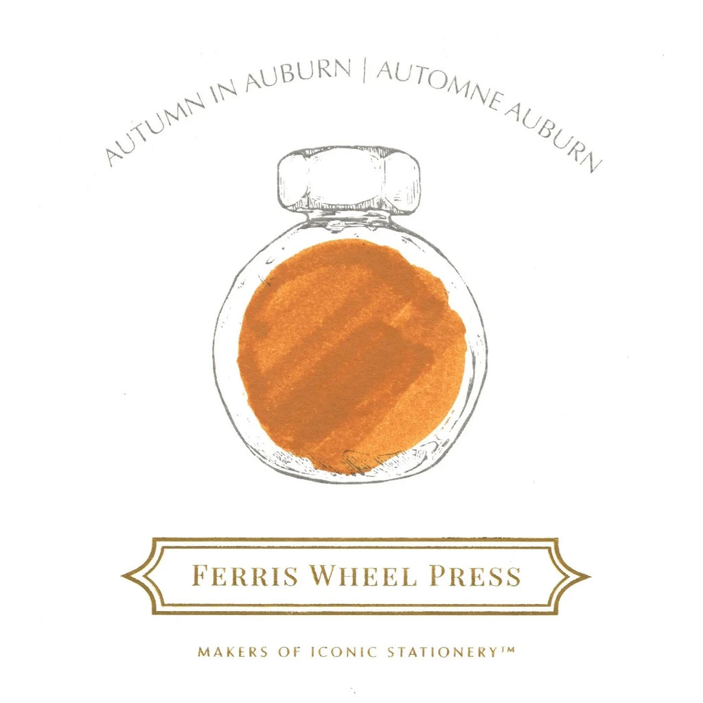 échantillon d'encre ferris wheel press autumn in auburn automne auburn