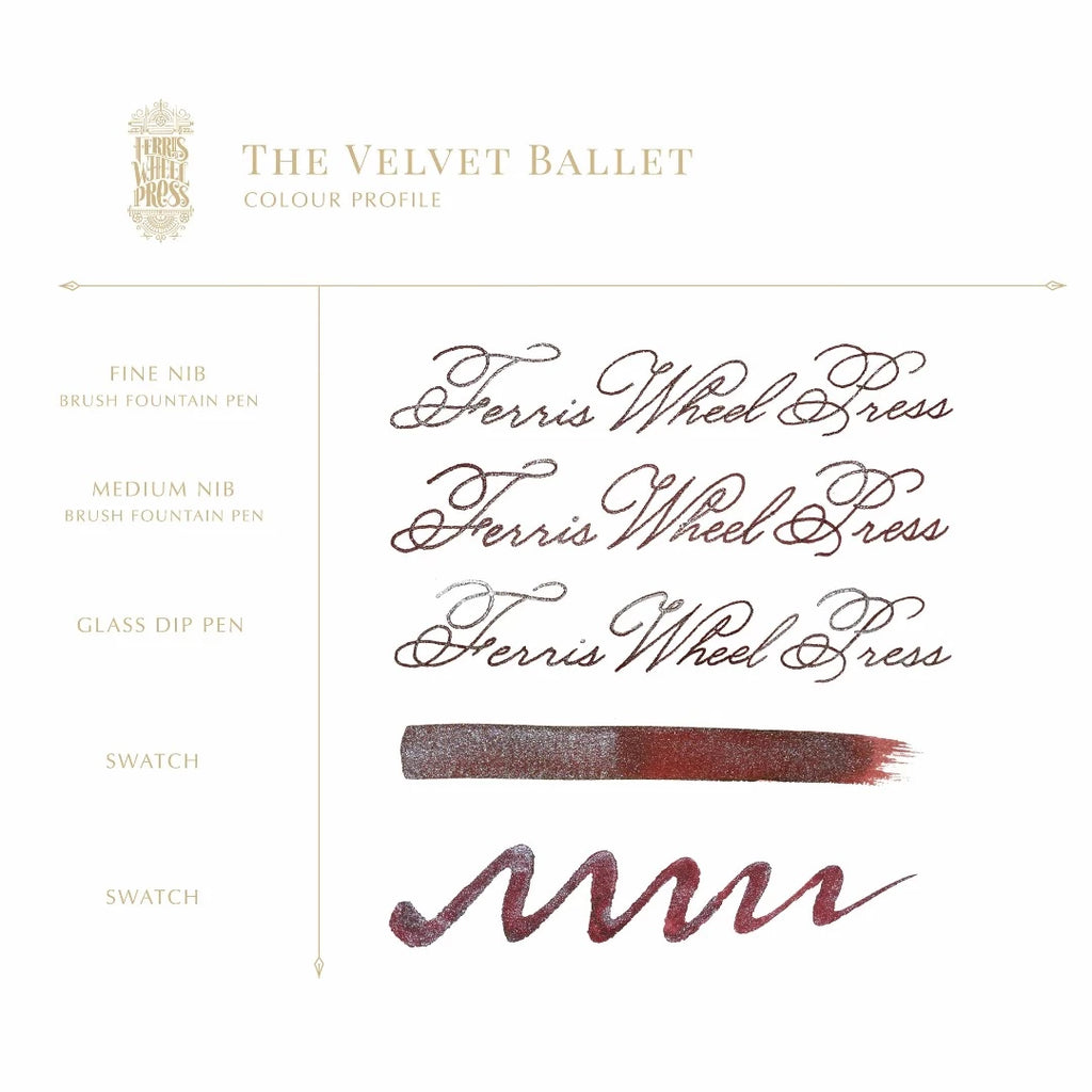 profil de couleur de l'encre haute qualité pour stylos plume et calligraphie ferris wheel press the velvet ballet