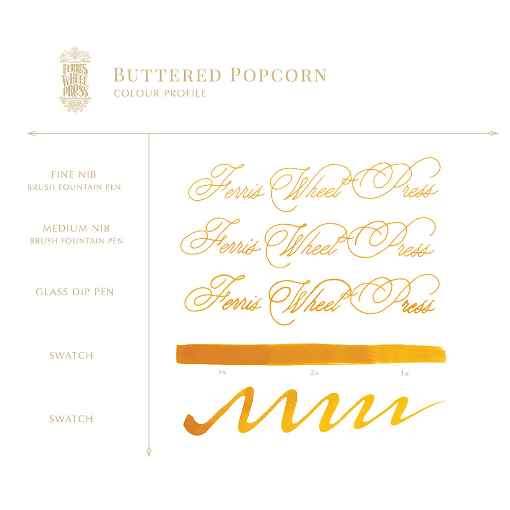 profil de couleur de l'encre haut de gamme pour calligraphie de ferris wheel press buttered popcorn