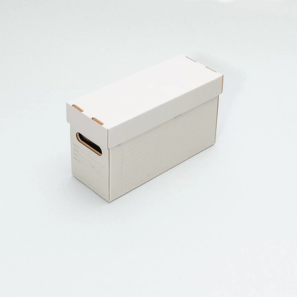 boites de rangement en carton recycle foglietto archivio gris