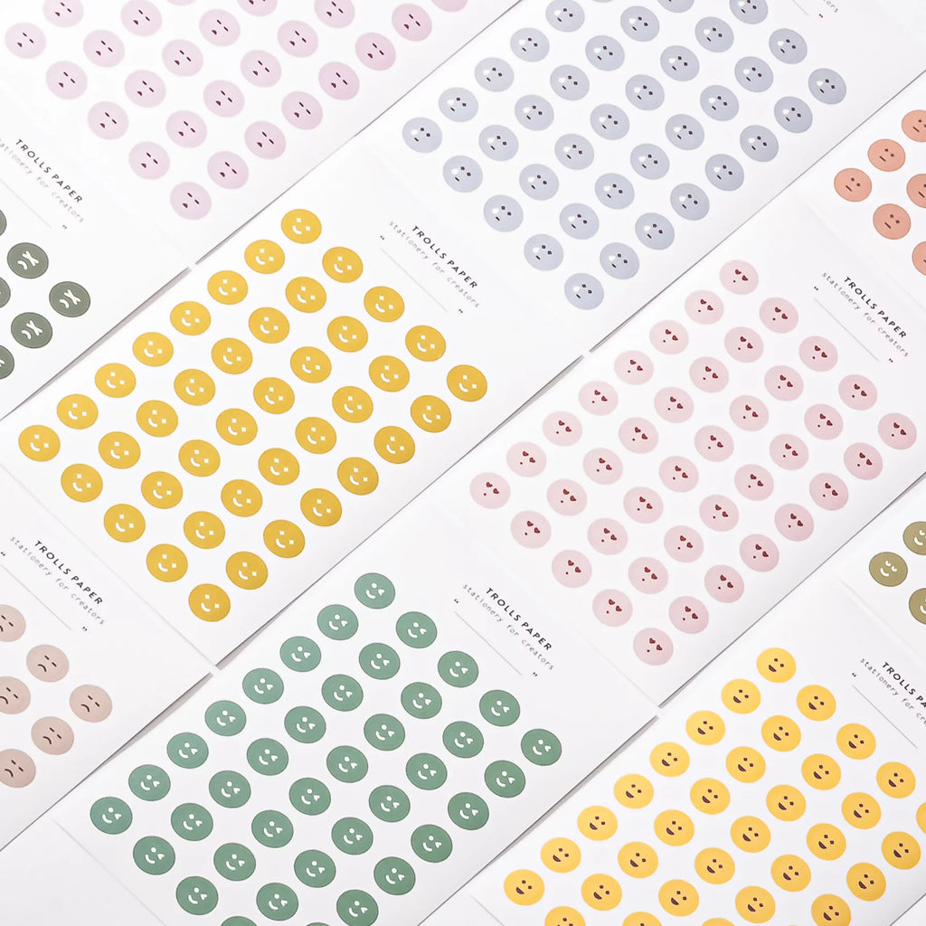 planches de stickers emojis originales papeterie en ligne foglietto