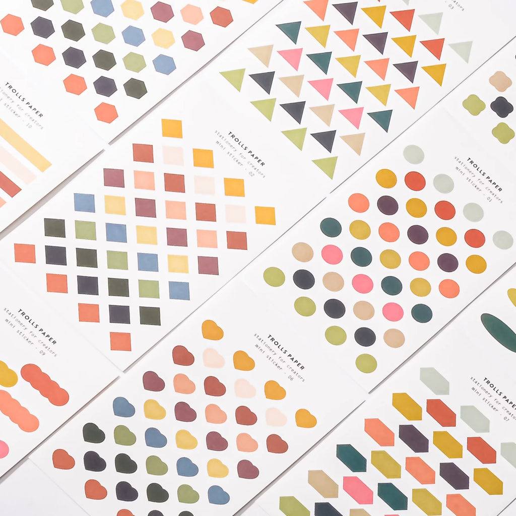 planches de stickers originales formes et couleurs papeterie en ligne foglietto
