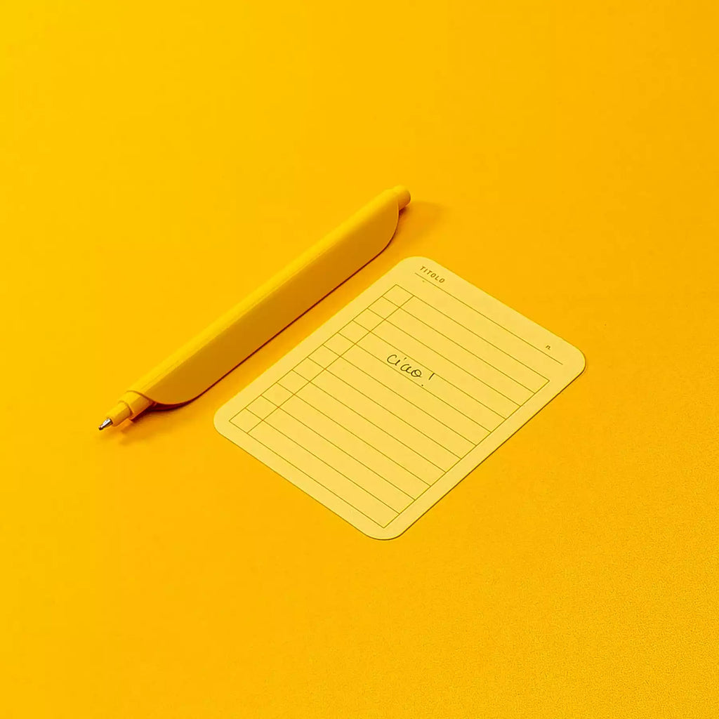 stylo bille innovant clipen clipsable avec foglietto jaune to-do liste